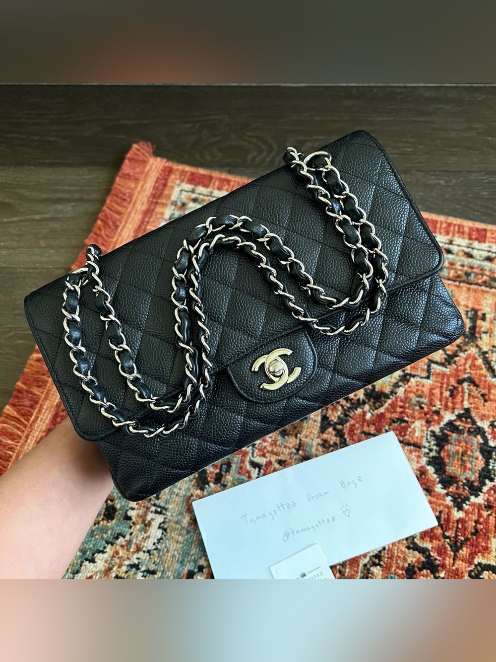 Chanel Classic Medium Caviar Double Flap Bag - Picture 5 of 10